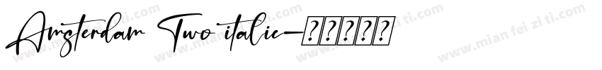 Amsterdam Two italic字体转换